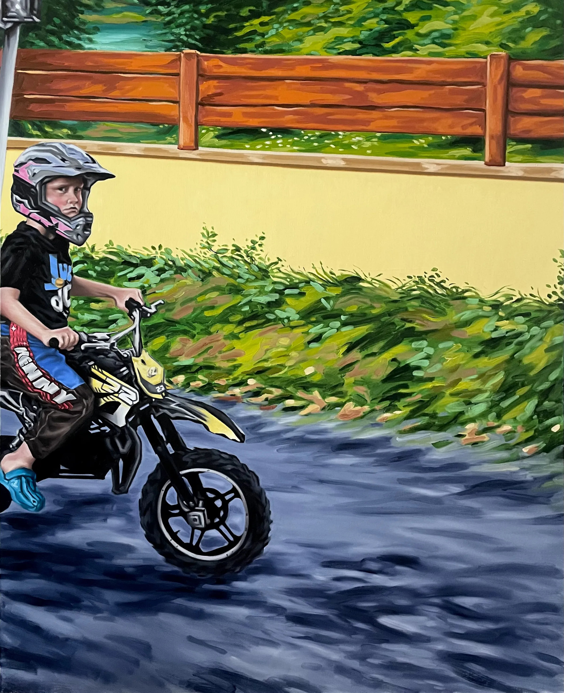 Motocross — Huile sur toile
165cm x 130cm
2026 — 2026