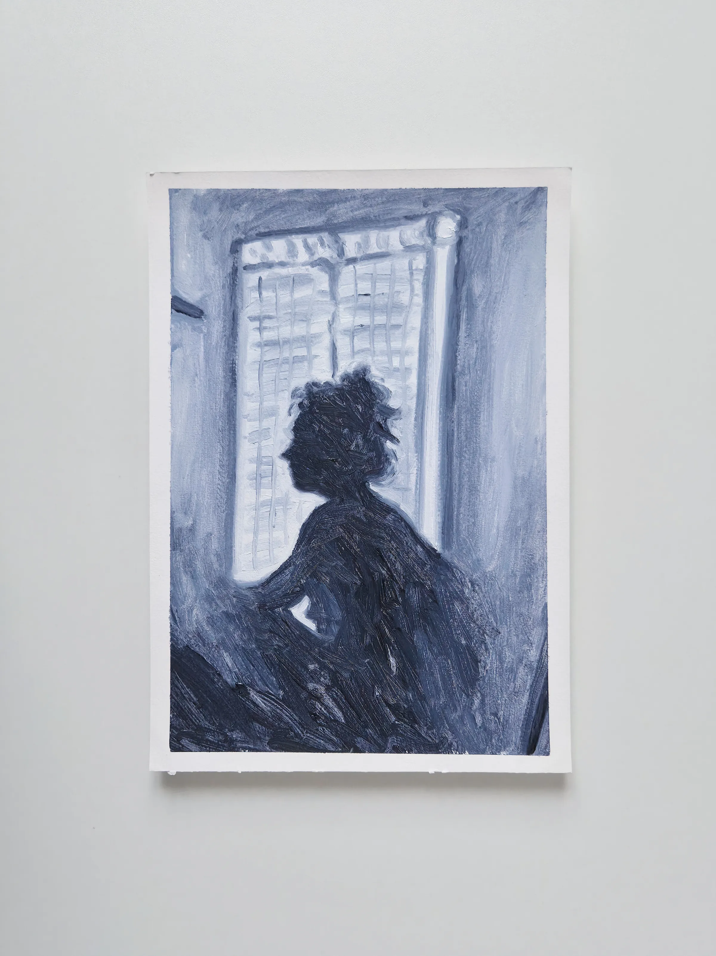 Ombre de Diane sur la porte — Huile sur papier - 29 x 21 cm 
2026
