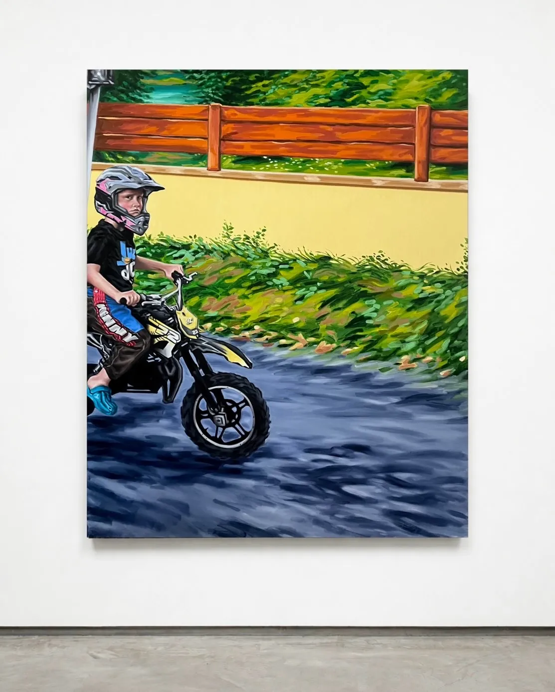 Vue d'exposition "Motocross" — Huile sur toile 
162 cm x 130 cm 
2026 